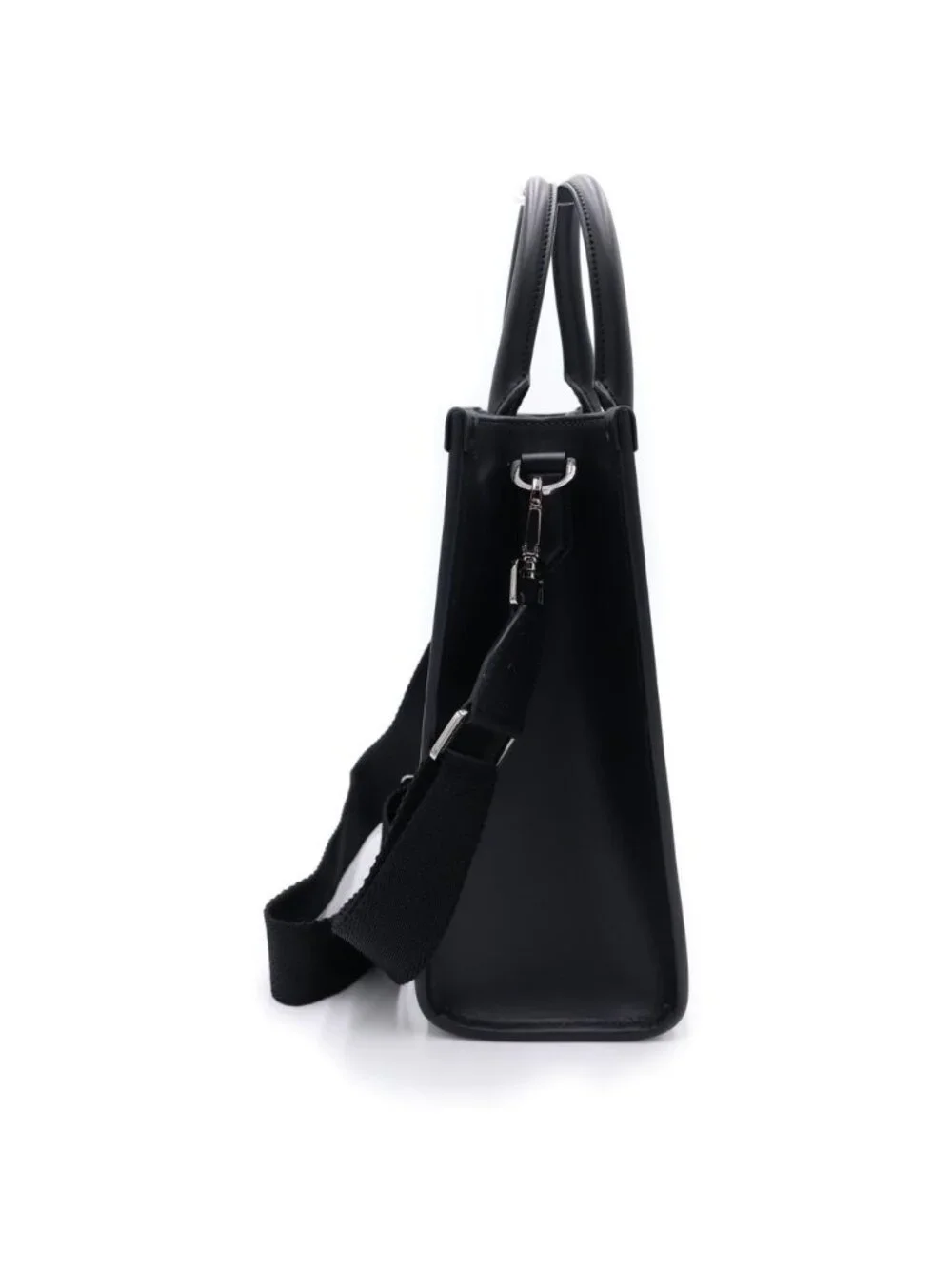 Dolce & Gabbana Rubberized Logo Small Nylon Shopping Bag Black